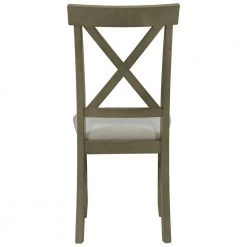 Farmhouse Gray Green+Gray Rustic Wood Kitchen Upholstered X-Back Dining Chairs 2-Pieces by Siavonce 14 Farmhouse Gray Green+Gray Rustic Wood Kitchen Upholstered X-Back Dining Chairs 2-Pieces by Siavonce -OS Home Sales Shop green siavonce dining chairs dj zc wf198244aab 44 1000