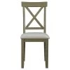 Farmhouse Gray Green+Gray Rustic Wood Kitchen Upholstered X-Back Dining Chairs 2-Pieces by Siavonce -OS Home Sales Shop green siavonce dining chairs dj zc wf198244aab 64 1000