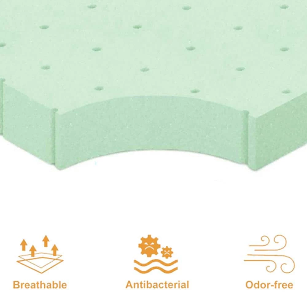3 in. Thick Medium Memory Foam Green California King Mattress by Siavonce 4 3 in. Thick Medium Memory Foam Green California King Mattress by Siavonce - Image 3
