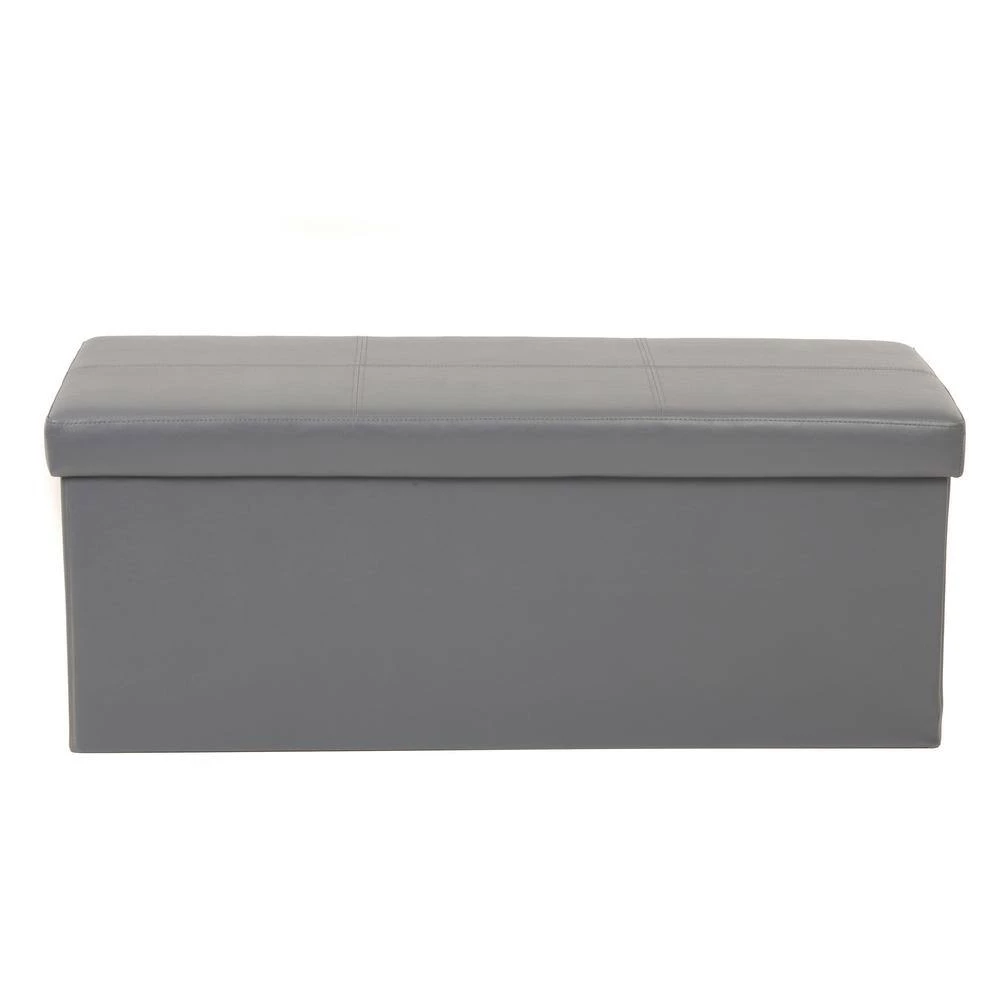 Folding Gunmetal Gray Storage Ottoman by OS Home and Office Furniture 10 Folding Gunmetal Gray Storage Ottoman by OS Home and Office Furniture - Image 8