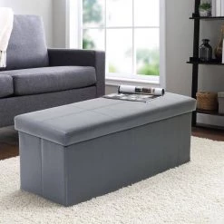 Folding Gunmetal Gray Storage Ottoman by OS Home and Office Furniture 13 Folding Gunmetal Gray Storage Ottoman by OS Home and Office Furniture -OS Home Sales Shop gunmetal gray os home and office furniture ottomans 511 c3 1000