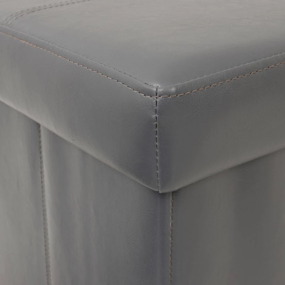 Folding Gunmetal Gray Storage Ottoman by OS Home and Office Furniture 9 Folding Gunmetal Gray Storage Ottoman by OS Home and Office Furniture - Image 7