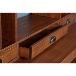 Industrial Collection Light Brown Hewn Pallet Rough Sawn Wood 3-Drawer Monitor Hutch by OS Home and Office Furniture -OS Home Sales Shop hewn pallet os home and office furniture computer desks 33221 fa 1000