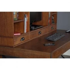 Industrial Collection 60 in. Rectangular Hewn Pallet Writing Desk with Hutch by OS Home and Office Furniture 19 Industrial Collection 60 in. Rectangular Hewn Pallet Writing Desk with Hutch by OS Home and Office Furniture -OS Home Sales Shop hewn pallet os home and office furniture writing desks 33220 33221 1f 1000