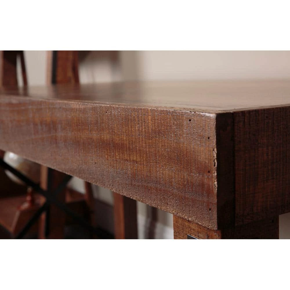 60 in Rectangular Hewn Pallet Writing Desk with Solid Wood and Wood Veneer Material by OS Home and Office Furniture 7 60 in Rectangular Hewn Pallet Writing Desk with Solid Wood and Wood Veneer Material by OS Home and Office Furniture - Image 5