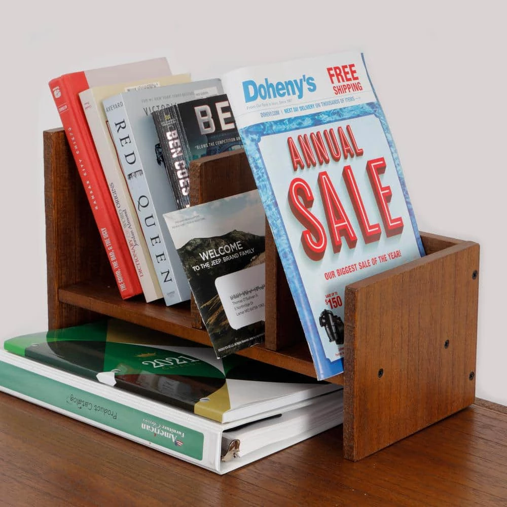 Industrial Series 48 in. Rectangular Hewn Pallet Wood Veneer One Drawer Writing Desk with Organizing Hutch by OS Home and Office Furniture 9 Industrial Series 48 in. Rectangular Hewn Pallet Wood Veneer One Drawer Writing Desk with Organizing Hutch by OS Home and Office Furniture - Image 7