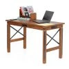 Industrial Series 48 in. Rectangular Hewn Pallet Wood Veneer One Drawer Writing Desk with Organizing Hutch by OS Home and Office Furniture -OS Home Sales Shop hewn pallet os home and office furniture writing desks 33248 64 1000