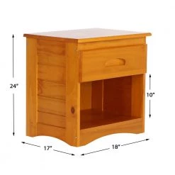 Honey Pine Series 1-Drawer Honey Brown Nightstand 23 in. H x 23 in. W x 17 in D by OS Home and Office Furniture -OS Home Sales Shop honey pine os home and office furniture nightstands 82160kd 1f 1000