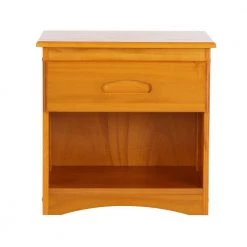 Honey Pine Series 1-Drawer Honey Brown Nightstand 23 in. H x 23 in. W x 17 in D by OS Home and Office Furniture -OS Home Sales Shop honey pine os home and office furniture nightstands 82160kd 4f 1000