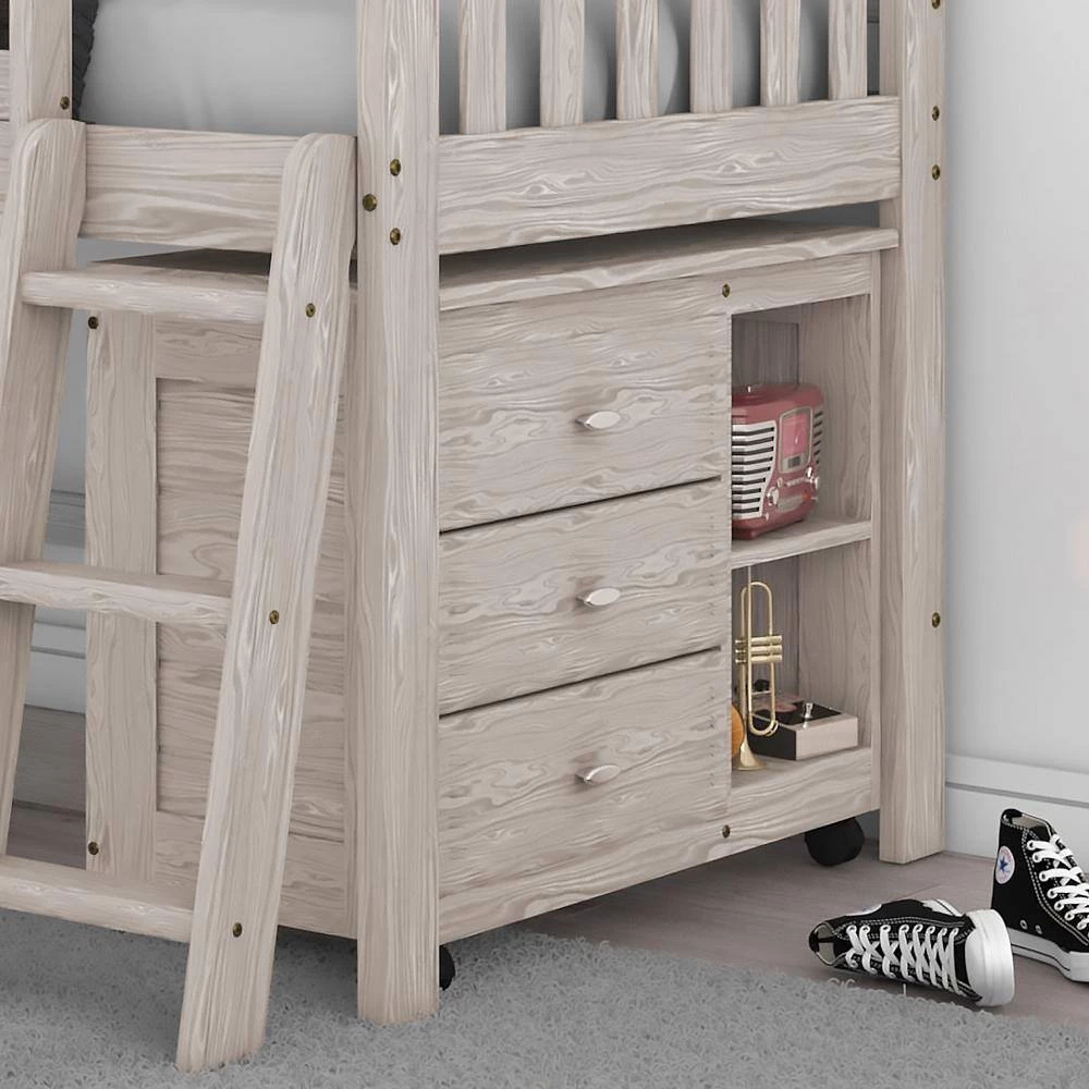 Light Ash Series 3-Drawer Light Ash Mobile Chest of Drawers 34 in. W x 27 in. H x 17 in. D by OS Home and Office Furniture 6 Light Ash Series 3-Drawer Light Ash Mobile Chest of Drawers 34 in. W x 27 in. H x 17 in. D by OS Home and Office Furniture - Image 4