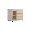 Light Ash Series 3-Drawer Light Ash Mobile Chest of Drawers 34 in. W x 27 in. H x 17 in. D by OS Home and Office Furniture