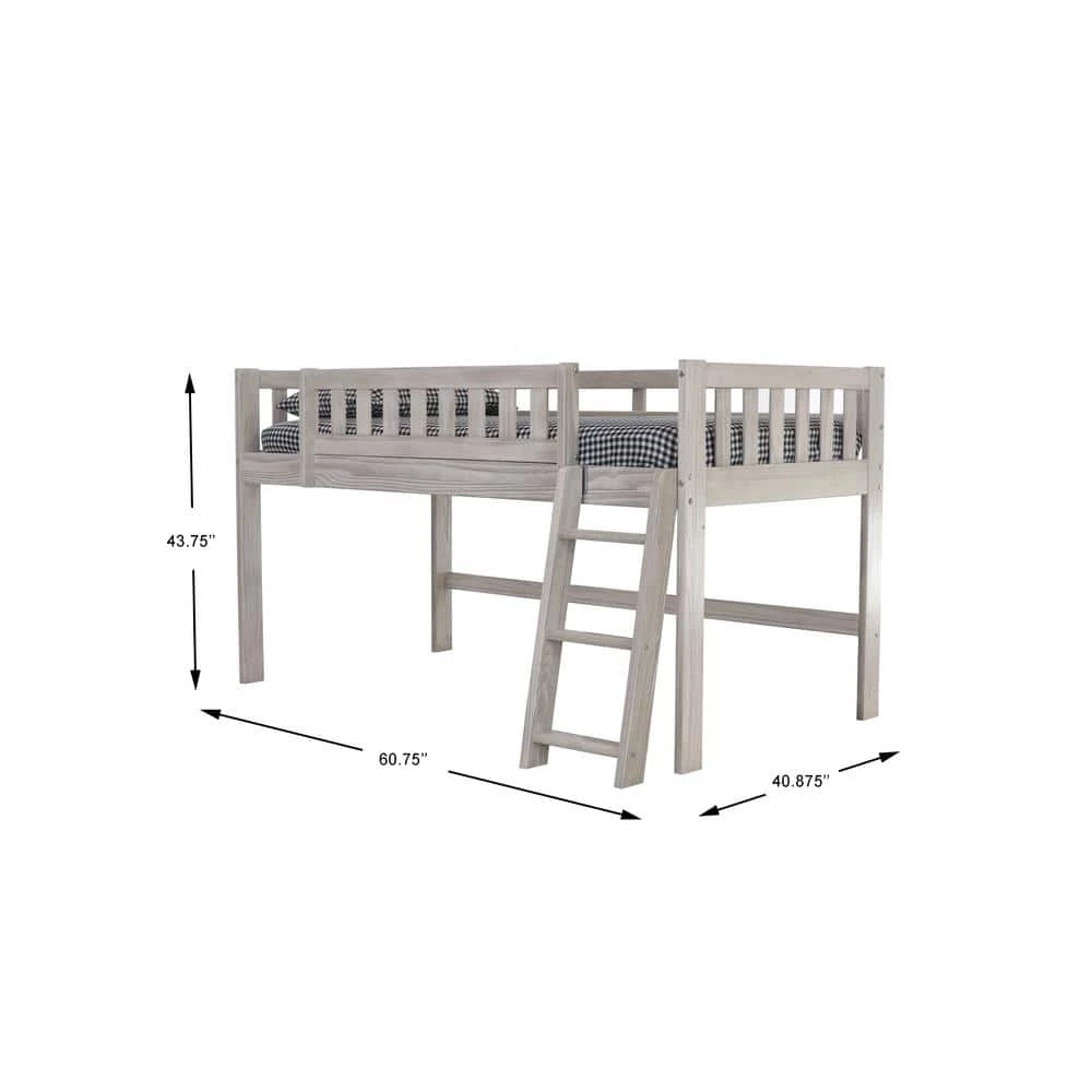 Light Ash Twin Sized Low Loft Bed by OS Home and Office Furniture 6 Light Ash Twin Sized Low Loft Bed by OS Home and Office Furniture - Image 4