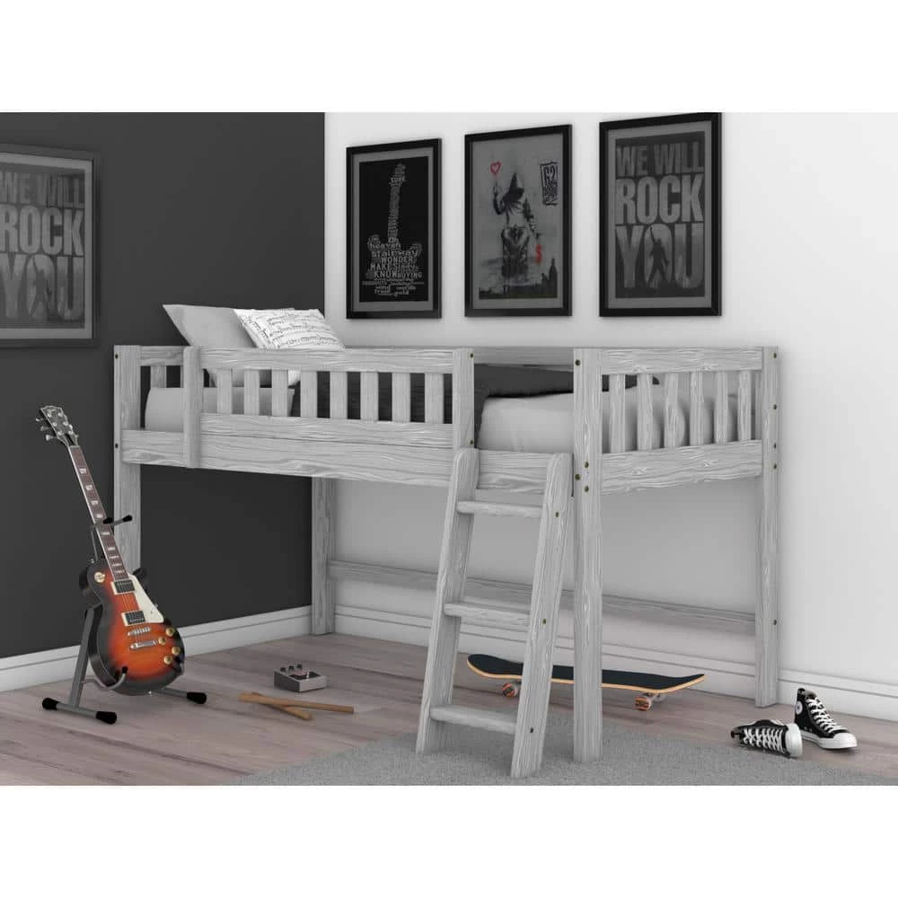 Light Ash Twin Sized Low Loft Bed by OS Home and Office Furniture 5 Light Ash Twin Sized Low Loft Bed by OS Home and Office Furniture - Image 3