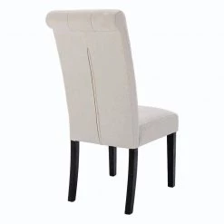 Modern Elegant Light Beige Button-Tufted Upholstered Fabric Dining Chair 2-Pieces Set by Siavonce 17 Modern Elegant Light Beige Button-Tufted Upholstered Fabric Dining Chair 2-Pieces Set by Siavonce -OS Home Sales Shop light beige siavonce dining chairs dj y w21237515 44 1000