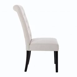 Modern Elegant Light Beige Button-Tufted Upholstered Fabric Dining Chair 2-Pieces Set by Siavonce 18 Modern Elegant Light Beige Button-Tufted Upholstered Fabric Dining Chair 2-Pieces Set by Siavonce -OS Home Sales Shop light beige siavonce dining chairs dj y w21237515 76 1000