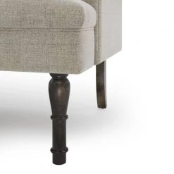 26.77 in W Square Arm Linen Straight Sofa Light Beige Wooden Legs by Siavonce -OS Home Sales Shop light beige siavonce sofas couches gt y wf282361aa 4f 1000