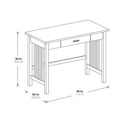 Sierra 40 in. Rectangular Mission Ash Wood Veneer 1-Drawer Writing Desk with Pencil Drawer by OS Home and Office Furniture 13 Sierra 40 in. Rectangular Mission Ash Wood Veneer 1-Drawer Writing Desk with Pencil Drawer by OS Home and Office Furniture -OS Home Sales Shop mission ash os home and office furniture writing desks sra25 ah 4f 1000