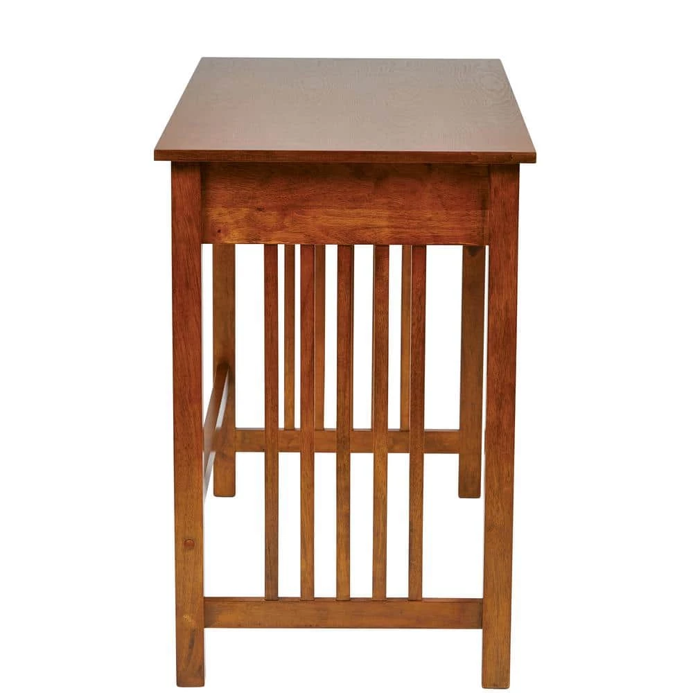 Sierra 40 in. Rectangular Mission Ash Wood Veneer 1-Drawer Writing Desk with Pencil Drawer by OS Home and Office Furniture 4 Sierra 40 in. Rectangular Mission Ash Wood Veneer 1-Drawer Writing Desk with Pencil Drawer by OS Home and Office Furniture - Image 2