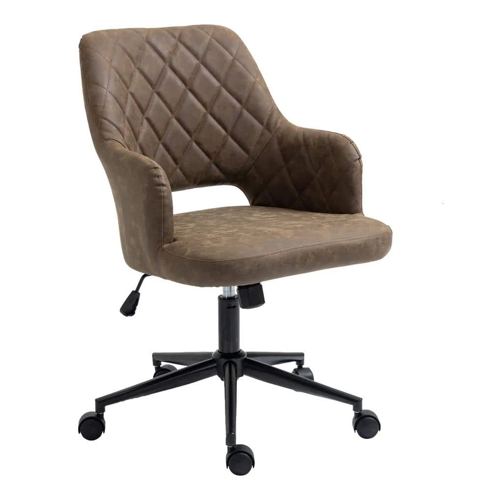 Home Office Mocha Faux Leather Home Office Chair with Arms by OS Home and Office Furniture 3 Home Office Mocha Faux Leather Home Office Chair with Arms by OS Home and Office Furniture
