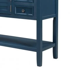 45 in. Navy Blue Modern Rectangle Console Table Sofa Table for Living Room with 7 Drawers and 1 Shelf by Siavonce -OS Home Sales Shop navy blue siavonce console tables u y wf197822aav 1d 1000