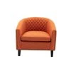 Orange Linen Accent Barrel Chair Living Room Chair with Nailheads and Solid Wood Legs by Siavonce -OS Home Sales Shop orange siavonce accent chairs cm y w39526694 64 1000