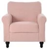 Pink Upholstered Accent Chair Armchair Living Room Chair With Solid Wood Legs by Siavonce -OS Home Sales Shop pink siavonce accent chairs u y pp282554aap 64 1000