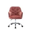 Modern Pink Velvet Swivel Arm Shell Chair Leisure Chair Living Room Office Chair by Siavonce -OS Home Sales Shop pink siavonce task chairs cm y w39537646 64 1000