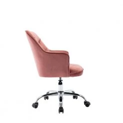 Modern Pink Velvet Swivel Arm Shell Chair Leisure Chair Living Room Office Chair by Siavonce 22 Modern Pink Velvet Swivel Arm Shell Chair Leisure Chair Living Room Office Chair by Siavonce -OS Home Sales Shop pink siavonce task chairs cm y w39537646 76 1000