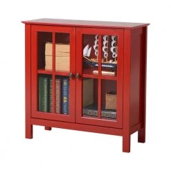 OS Home and Office Red Glass Door Accent and Display Cabinet by OS Home and Office Furniture -OS Home Sales Shop red os home and office furniture accent cabinets 1 22603 44 1000