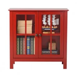 OS Home and Office Red Glass Door Accent and Display Cabinet by OS Home and Office Furniture -OS Home Sales Shop red os home and office furniture accent cabinets 1 22603 77 1000