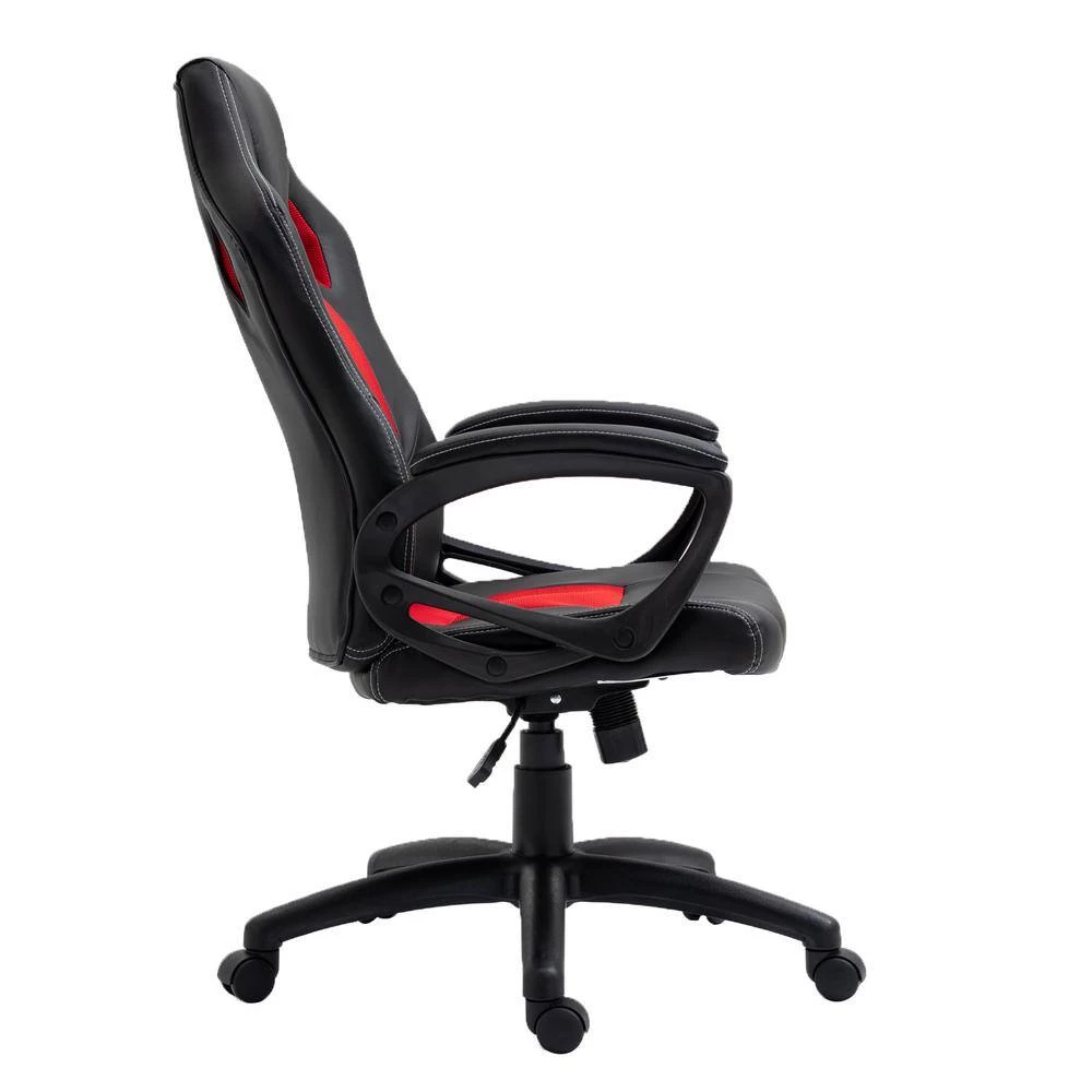 Gamers Red Faux Leather and Mesh Home Office Chair with Arms by OS Home and Office Furniture 4 Gamers Red Faux Leather and Mesh Home Office Chair with Arms by OS Home and Office Furniture - Image 2