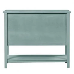 39 in. Retro Green Modern Rectangle Console Table Sofa Table for Living Room with 2 Drawers and 1 Shelf by Siavonce -OS Home Sales Shop retro green siavonce console tables u y wf212327aam 66 1000