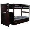 Mission Espresso Brown Twin over Full Bunk Bed with Drawers by OS Home and Office Furniture 1 Mission Espresso Brown Twin over Full Bunk Bed with Drawers by OS Home and Office Furniture -OS Home Sales Shop rich espresso os home and office furniture bunk beds 2917tfk3 22 64 1000
