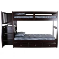 Mission Espresso Brown Twin over Full Bunk Bed with Drawers by OS Home and Office Furniture 15 Mission Espresso Brown Twin over Full Bunk Bed with Drawers by OS Home and Office Furniture -OS Home Sales Shop rich espresso os home and office furniture bunk beds 2917tfk3 22 fa 1000