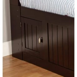 Mission Espresso Brown Twin Sized Bookcase Daybed with 3-Drawers and a Twin Trundle by OS Home and Office Furniture -OS Home Sales Shop rich espresso os home and office furniture kids beds 82922k3 22 fa 1000