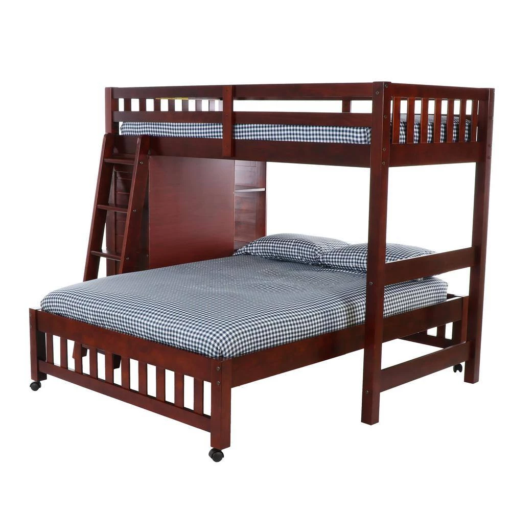 Rich Merlot Mission Twin Over Full Loft Bed with 6-Drawers by OS Home and Office Furniture 6 Rich Merlot Mission Twin Over Full Loft Bed with 6-Drawers by OS Home and Office Furniture - Image 4