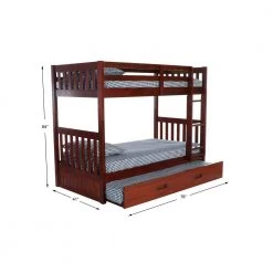 Rich Merlot Mission Merlot Finished Twin Over Twin Bunkbed with Twin Trundle by OS Home and Office Furniture 9 Rich Merlot Mission Merlot Finished Twin Over Twin Bunkbed with Twin Trundle by OS Home and Office Furniture -OS Home Sales Shop rich merlot os home and office furniture bunk beds 2811tru 22 4f 1000