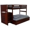 Rich Merlot Mission Twin Over Full Staircase Bunkbed with 3-Drawers by OS Home and Office Furniture 1 Rich Merlot Mission Twin Over Full Staircase Bunkbed with 3-Drawers by OS Home and Office Furniture -OS Home Sales Shop rich merlot os home and office furniture bunk beds 2817tfk3 22 64 1000