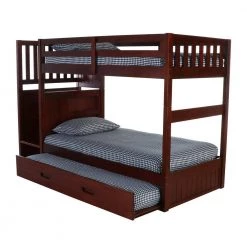 Rich Merlot Mission Merlot Finished Twin Over Twin Staircase Bunkbed with Twin Trundle by OS Home and Office Furniture 15 Rich Merlot Mission Merlot Finished Twin Over Twin Staircase Bunkbed with Twin Trundle by OS Home and Office Furniture -OS Home Sales Shop rich merlot os home and office furniture bunk beds 2817tttru 22 44 1000