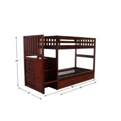Rich Merlot Mission Merlot Finished Twin Over Twin Staircase Bunkbed with Twin Trundle by OS Home and Office Furniture 13 Rich Merlot Mission Merlot Finished Twin Over Twin Staircase Bunkbed with Twin Trundle by OS Home and Office Furniture -OS Home Sales Shop rich merlot os home and office furniture bunk beds 2817tttru 22 4f 1000