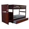 Rich Merlot Mission Merlot Finished Twin Over Twin Staircase Bunkbed with Twin Trundle by OS Home and Office Furniture -OS Home Sales Shop rich merlot os home and office furniture bunk beds 2817tttru 22 64 1000
