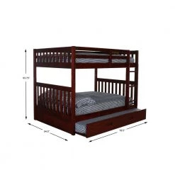 Rich Merlot Series Rich Red Merlot Full Size Over Full Size Bunkbed with Trundle Bed by OS Home and Office Furniture 9 Rich Merlot Series Rich Red Merlot Full Size Over Full Size Bunkbed with Trundle Bed by OS Home and Office Furniture -OS Home Sales Shop rich merlot os home and office furniture bunk beds 82815 trun kd 4f 1000