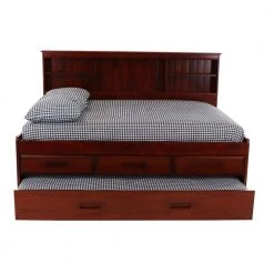 Rich Merlot Series Rich Merlot Full Size Daybed with 3-Drawers and Twin Size Trundle Bed by OS Home and Office Furniture -OS Home Sales Shop rich merlot os home and office furniture daybeds 2823 k3 kd 1f 1000