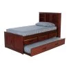 Merlot Mission Brown Twin Sized Captains Bookcase Bed with 3-Drawers and a Twin Trundle by OS Home and Office Furniture -OS Home Sales Shop rich merlot os home and office furniture kids beds 82820k3 22 64 1000