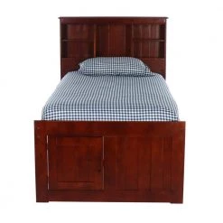 Merlot Mission Brown Twin Sized Captains Bookcase Bed with 6-Drawers by OS Home and Office Furniture -OS Home Sales Shop rich merlot os home and office furniture kids beds 82820k6 22 76 1000
