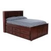 Merlot Mission Brown Full Sized Captains Bookcase Bed with Twelve-Drawers by OS Home and Office Furniture -OS Home Sales Shop rich merlot os home and office furniture kids beds 82821k12 22 64 1000