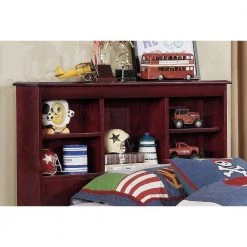 Merlot Mission Brown Full Sized Captains Bookcase Bed with 3-Drawers and a Twin Trundle by OS Home and Office Furniture -OS Home Sales Shop rich merlot os home and office furniture kids beds 82821k3 22 1f 1000