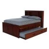 Merlot Mission Brown Full Sized Captains Bookcase Bed with 3-Drawers and a Twin Trundle by OS Home and Office Furniture -OS Home Sales Shop rich merlot os home and office furniture kids beds 82821k3 22 64 1000