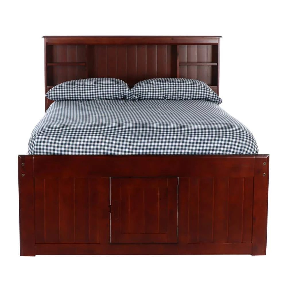 Merlot Mission Brown Full Sized Captains Bookcase Bed with 6-Drawers by OS Home and Office Furniture 6 Merlot Mission Brown Full Sized Captains Bookcase Bed with 6-Drawers by OS Home and Office Furniture - Image 4