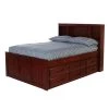 Merlot Mission Brown Full Sized Captains Bookcase Bed with 6-Drawers by OS Home and Office Furniture -OS Home Sales Shop rich merlot os home and office furniture kids beds 82821k6 22 64 1000